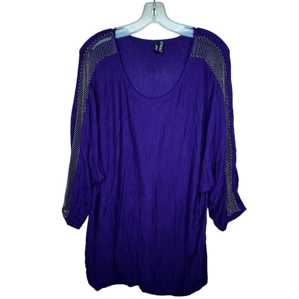 Ravel Purple Top with Silver Accents